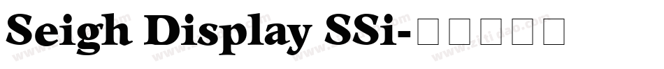 Seigh Display SSi字体转换